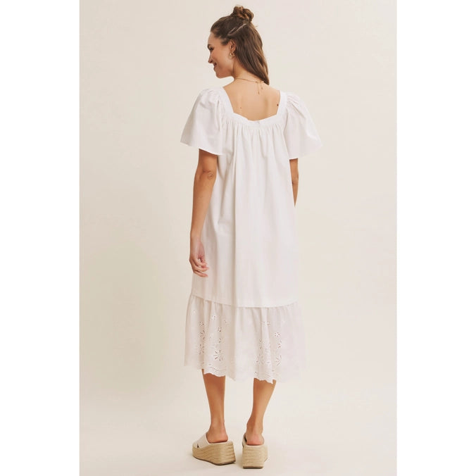 Cotton Poplin Midi Dress