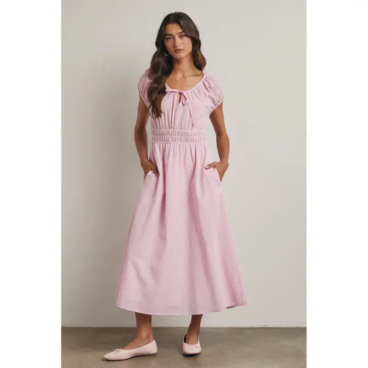 Gingham Midi Dress