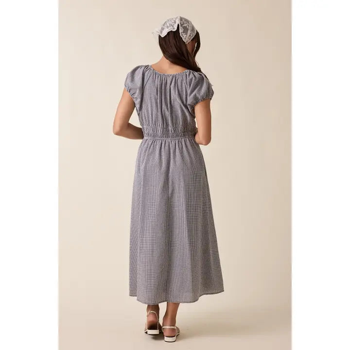 Gingham Midi Dress