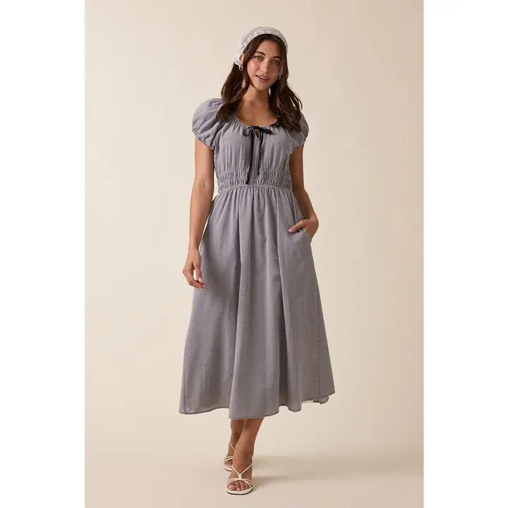 Gingham Midi Dress