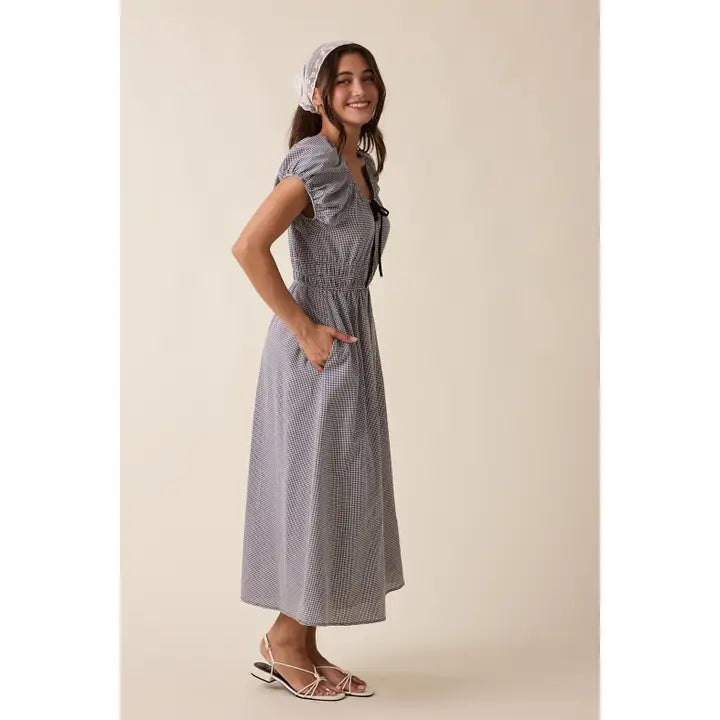 Gingham Midi Dress
