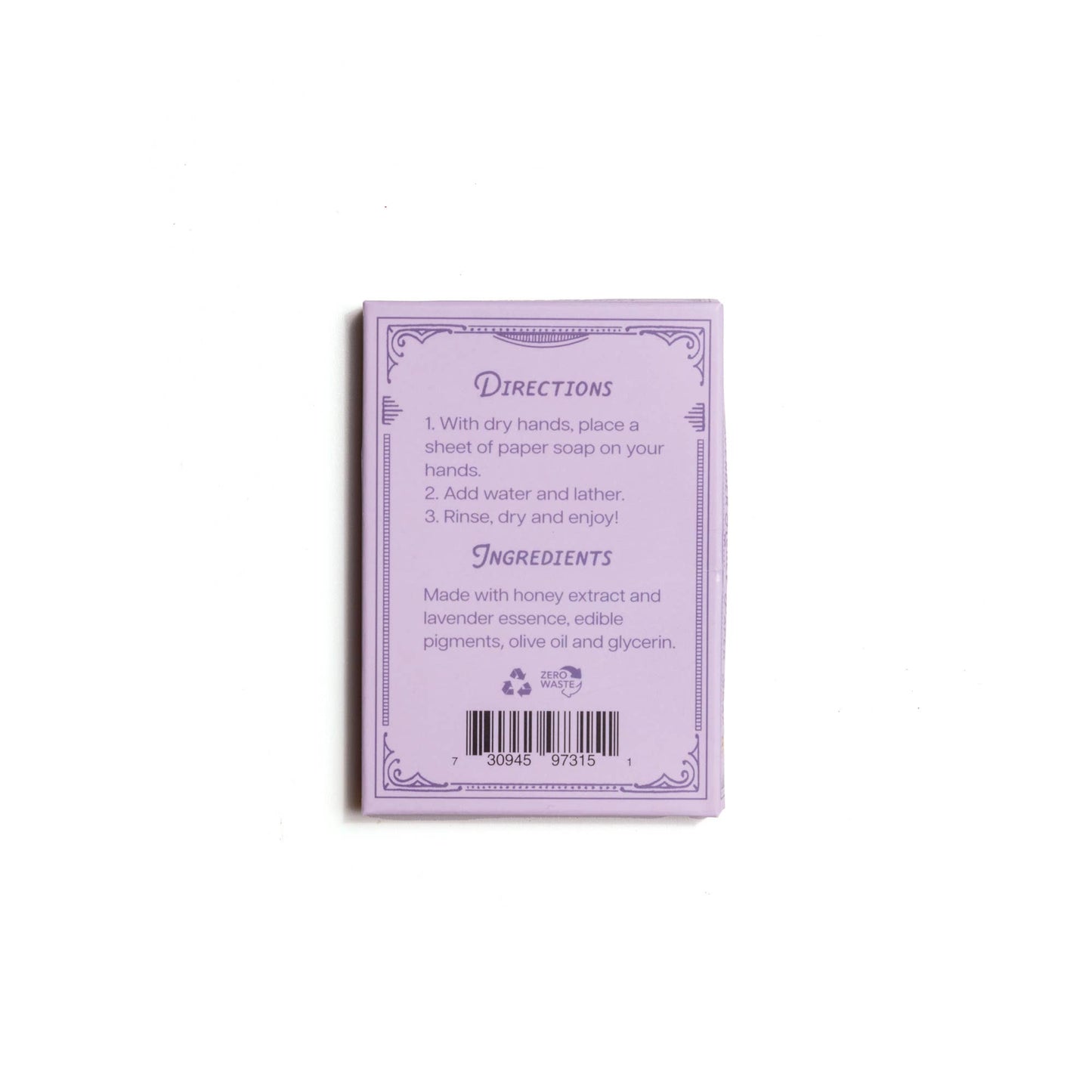 Paper Soap – Lavender Honey Scent, Travel Size, 50 Sheets Regular