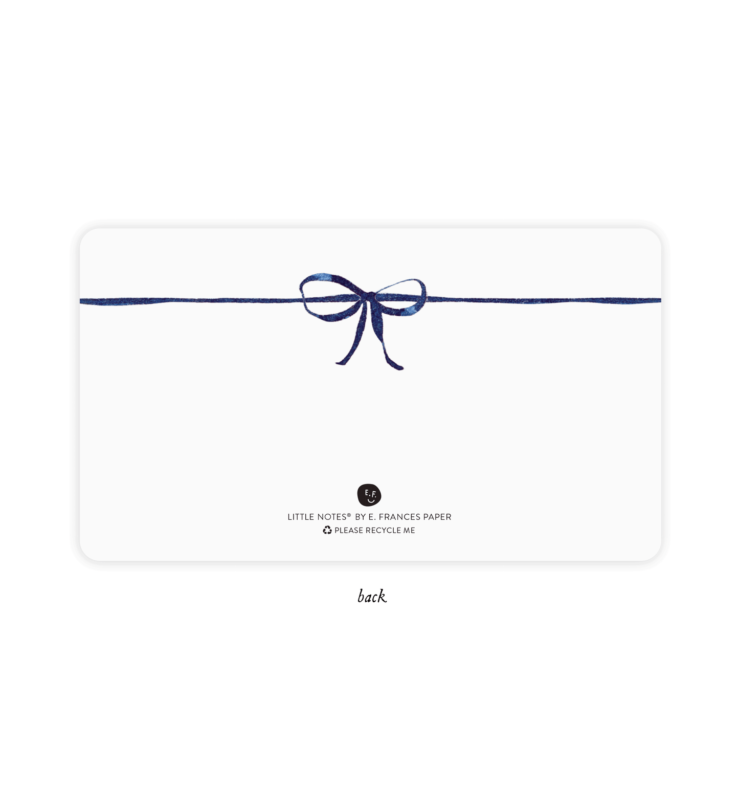 Navy Bow Little Notes® – Boxed Set of 85 Mini Notecards Regular