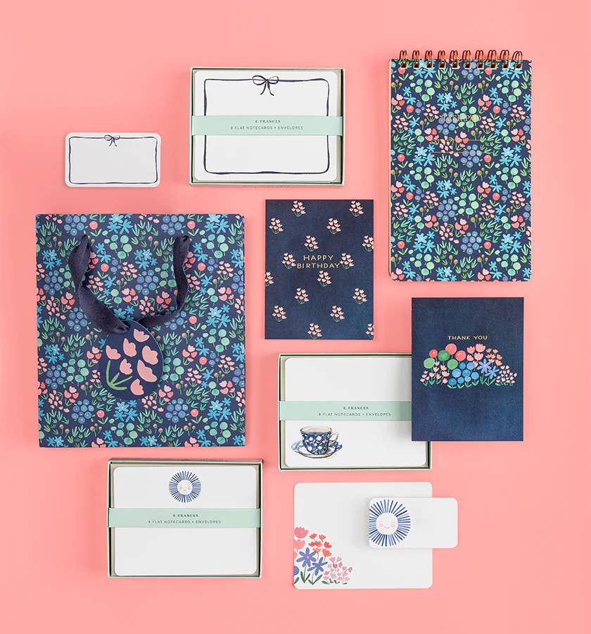 Navy Bow Little Notes® – Boxed Set of 85 Mini Notecards Regular