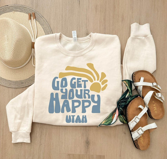 Go Get Your Happy Retro Sweatshirt