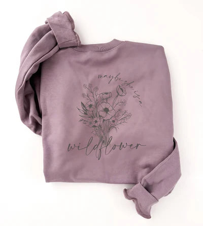 Maybe She is a Wildflower double print Sweater